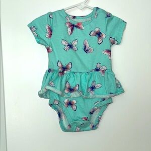 Butterfly Print Baby Onesie